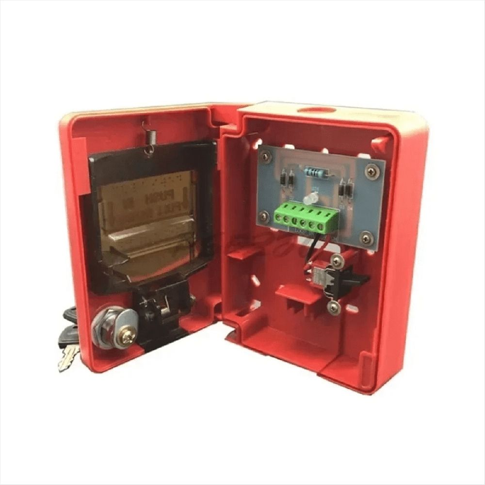 SB116 Fire Manual Alarm Button DC24V Conventional Manual Call Point with 2 Keys,1 x Fire alarm button 2 x Keys,Red