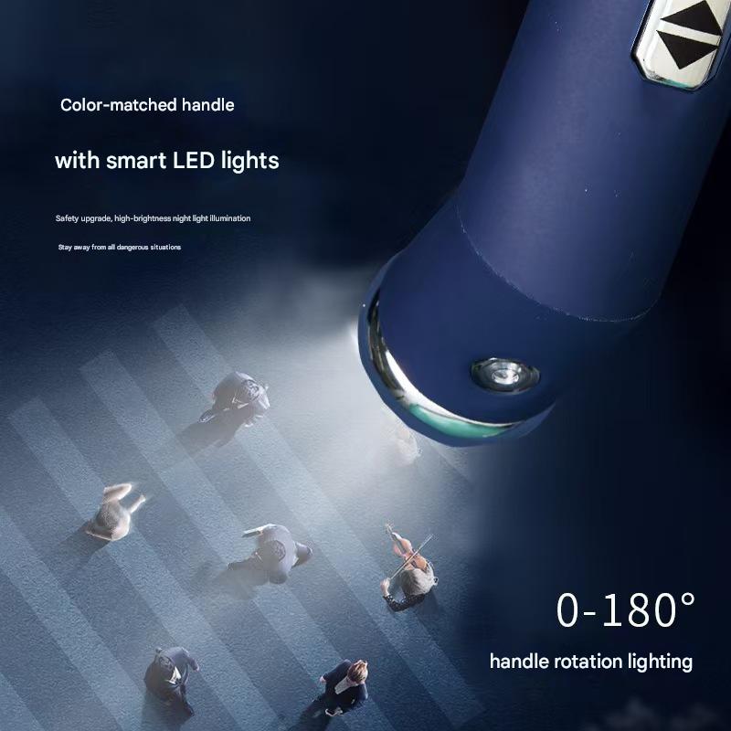 "More Than Sheltering Rain, It Illuminates Your Path — The 10-Rib Flashlight Umbrella, a Portable Sense of Security for the City's Night Returners."