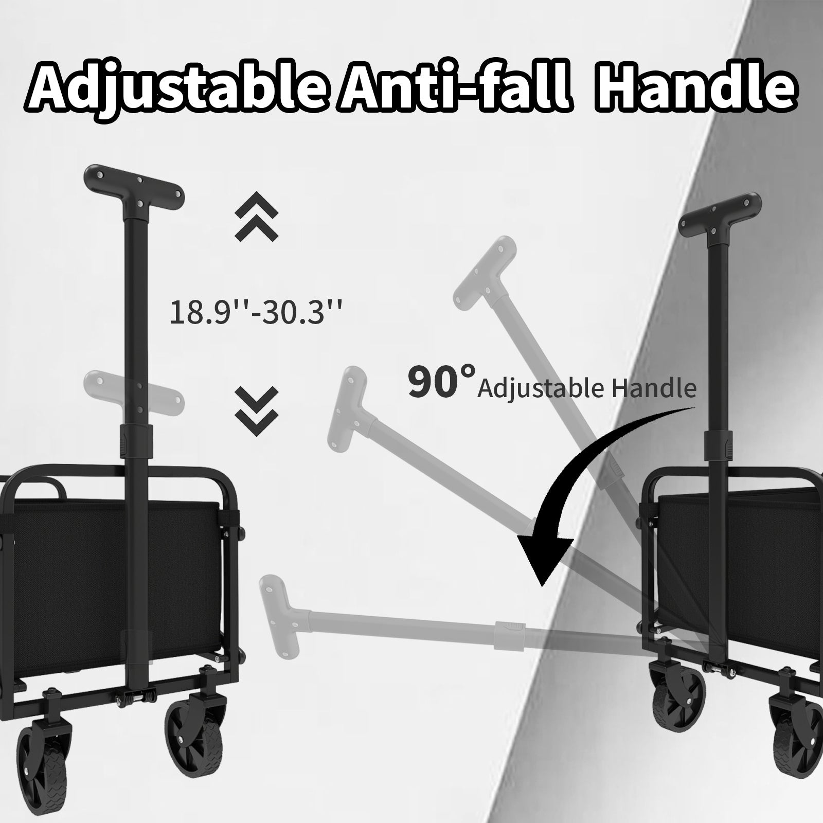 Foldable Shopping Cart, made of 600D waterproof Oxford fabric, equipped with all-terrain silent wheels. Suitable for beach/groceries/garden/shopping trips. A portable shopping cart with strong load-bearing capacity.