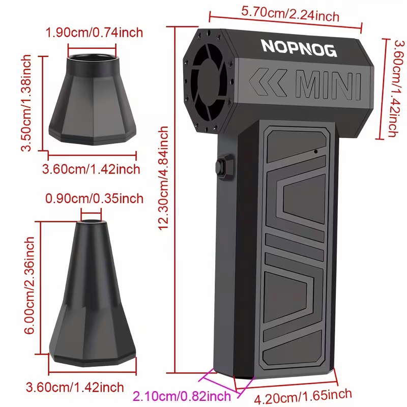 Wireless turbojet dust collector, 130,000 RPM power, lightweight ABS jet hair dryer, a multi-scenario cleaning tool for home, office, car and camping