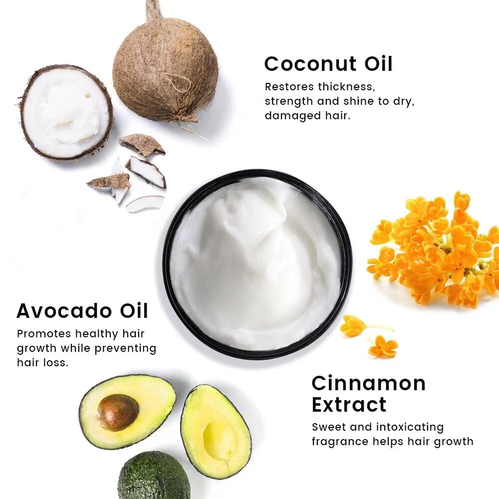 250ml Avocado & Coconut Oil Nourishing Hair Mask: Deeply moisturizing and nourishing, radiating natural radiance, smooth and non-frizzy