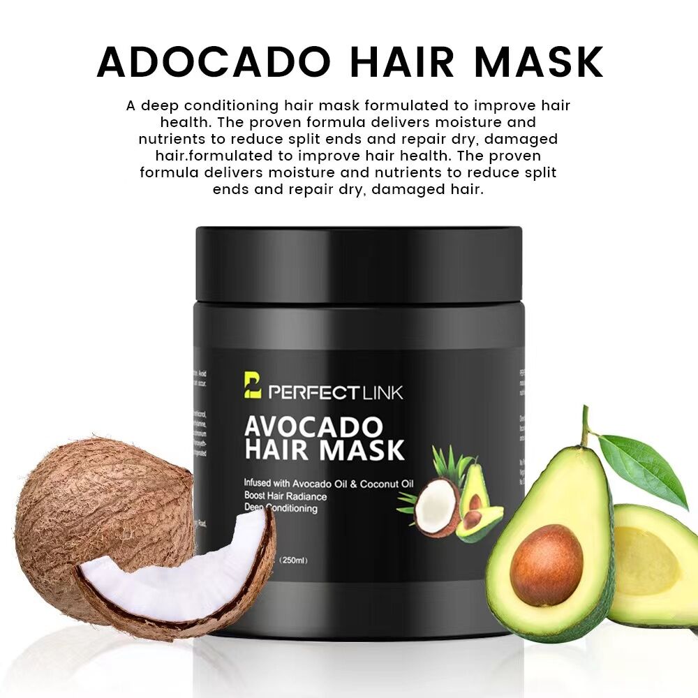 250ml Avocado & Coconut Oil Nourishing Hair Mask: Deeply moisturizing and nourishing, radiating natural radiance, smooth and non-frizzy