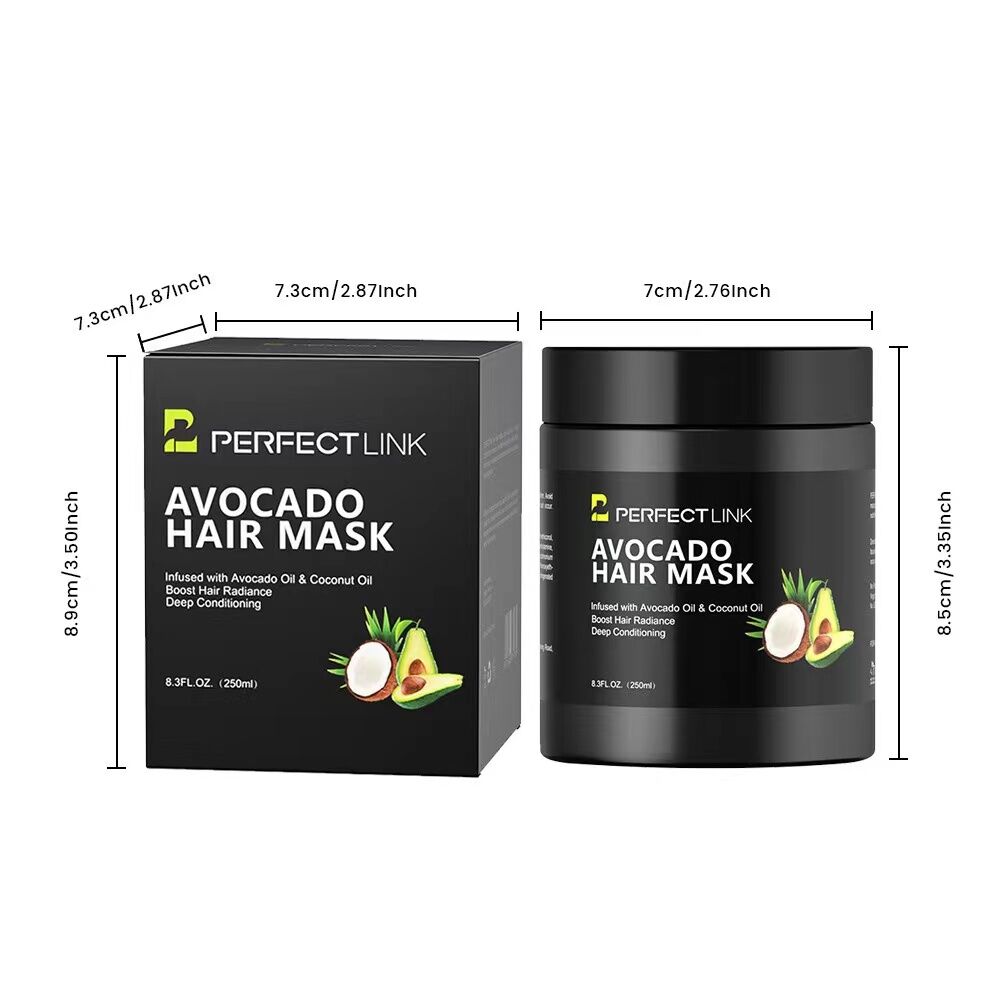 250ml Avocado & Coconut Oil Nourishing Hair Mask: Deeply moisturizing and nourishing, radiating natural radiance, smooth and non-frizzy
