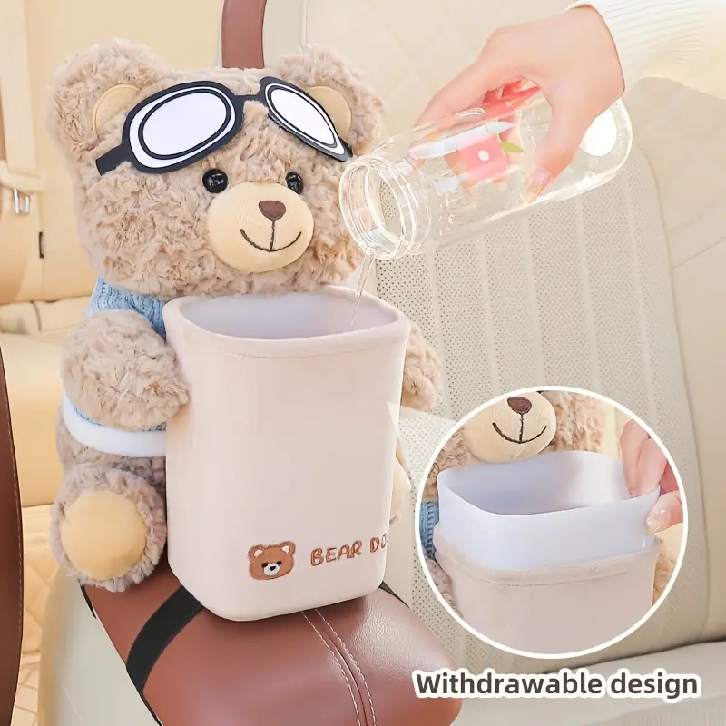A cute car tissue holder and trash can in one, a creative car storage rack, and a car handrail for storing interior accessories