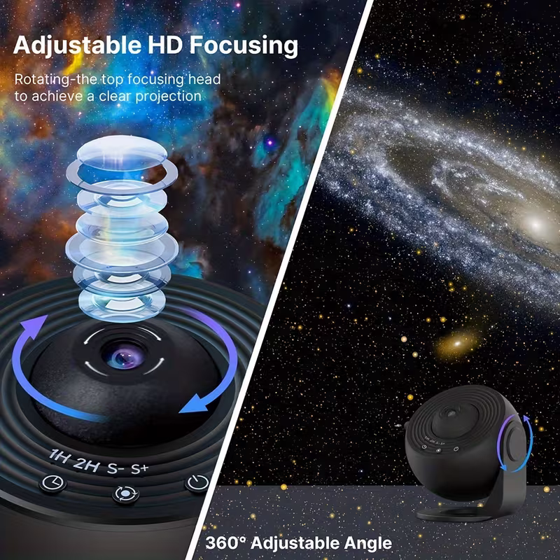 12-in-1 Constellation and Planetary arium Projector - USB power supply, modern space-themed night light with aurora effect, suitable for bedrooms, suitable for teenagers and adults, adjustable display Settings