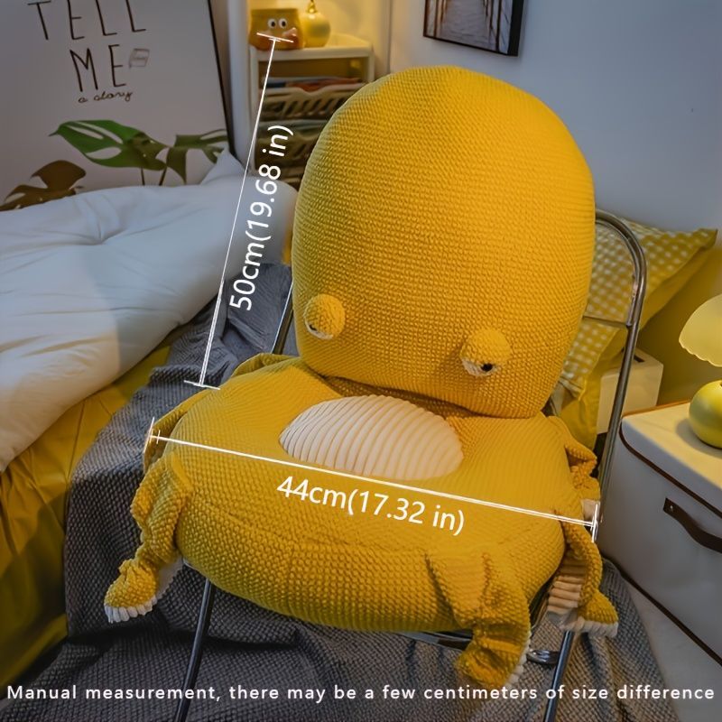 Octopus Cushion Floor Cushion Novelty Seating Plush Floor Cushion Kids Room - Blue - Size M