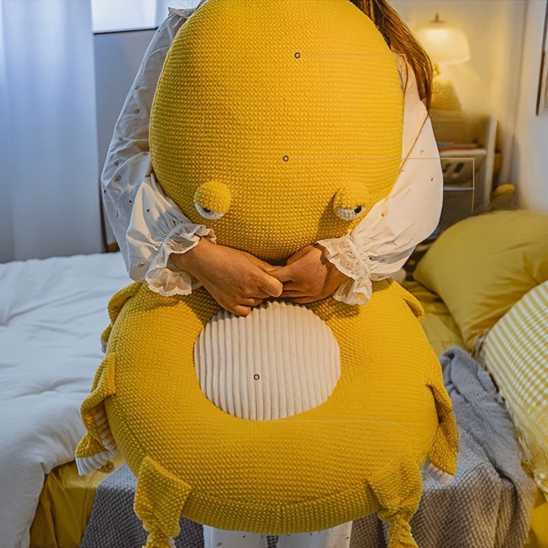 Octopus Cushion Floor Cushion Novelty Seating Plush Floor Cushion Kids Room - Yellow - Size M