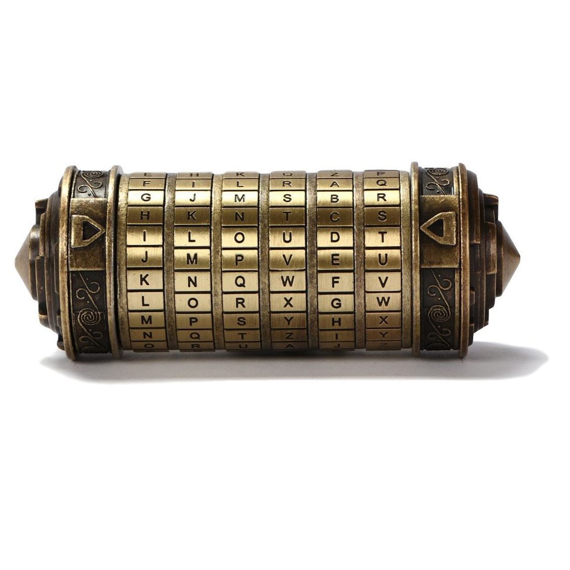 Da Vinci Code, Lock Cylinder, Puzzle, Gift, Valentine's Day Gift, Christmas Gift, Birthday Gift, Australian Puzzle, Brain Teaser, Code Breaking - cupronickel - Size L