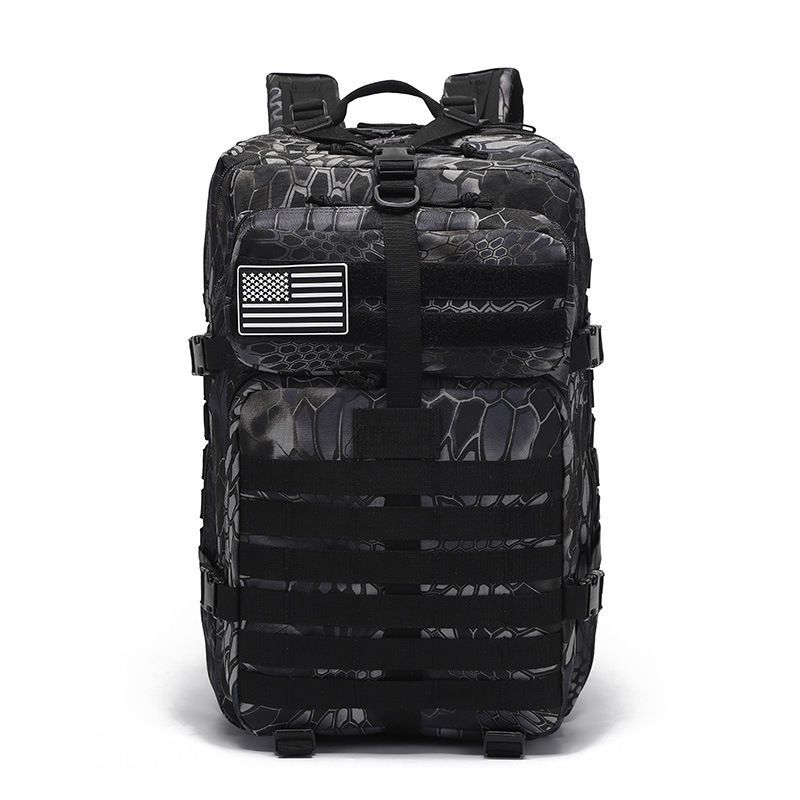 Tactical Backpack Travel Backpack Outdoor Backpack Durable Backpack Organized - Brown - Size Routine 45L