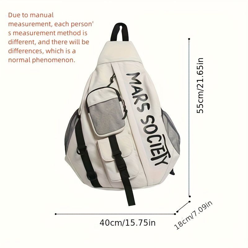 Mars Society Backpack Travel Backpack Stylish Backpack Durable Backpack Roomy - Beige - Size Hanging - piece