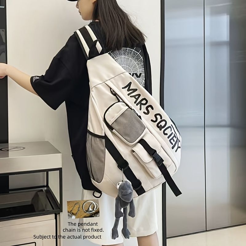 Mars Society Backpack Travel Backpack Stylish Backpack Durable Backpack Roomy - Black - Size Hanging - piece