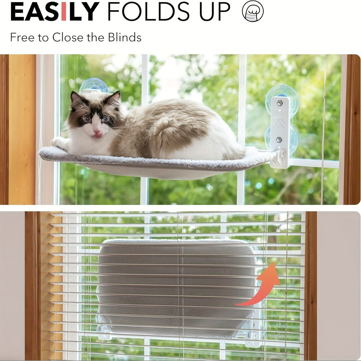 window-mounted cat hammock, cat window perch, cat hammock with suction cups, cat furniture Australia, foldable cat lounger, cat window bed, cat sunbathing hammock, cat window shelfx