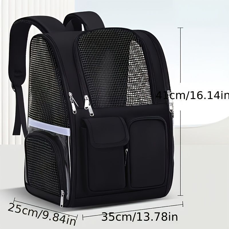 Dog Carrier Backpack Pet Transport Bag Travel Accessory For Dogs Dog Supplies - Blue - Size routine