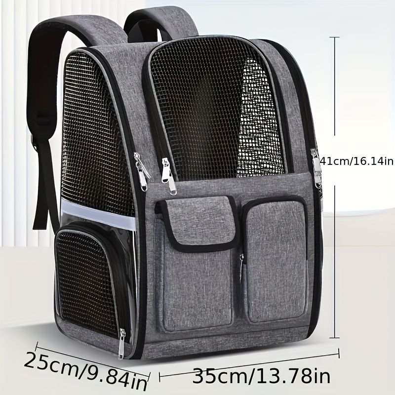 Dog Carrier Backpack Pet Transport Bag Travel Accessory For Dogs Dog Supplies - Blue - Size routine