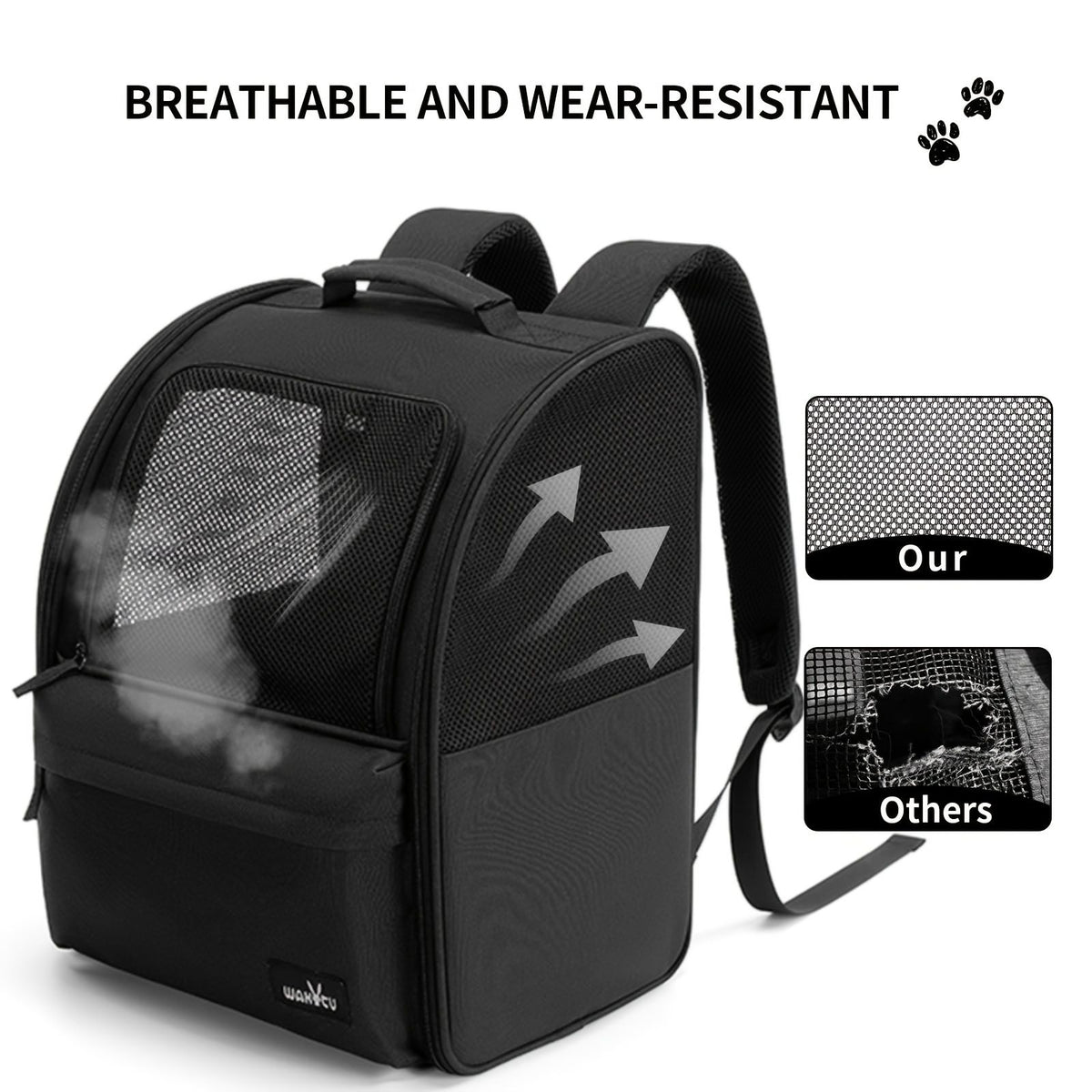 Black Blue dog carrier, skylight dog carrier, pet transport, small dog carrier, dog travel accessory, high-quality dog carrier, Australian pet carrier, small pet carrier