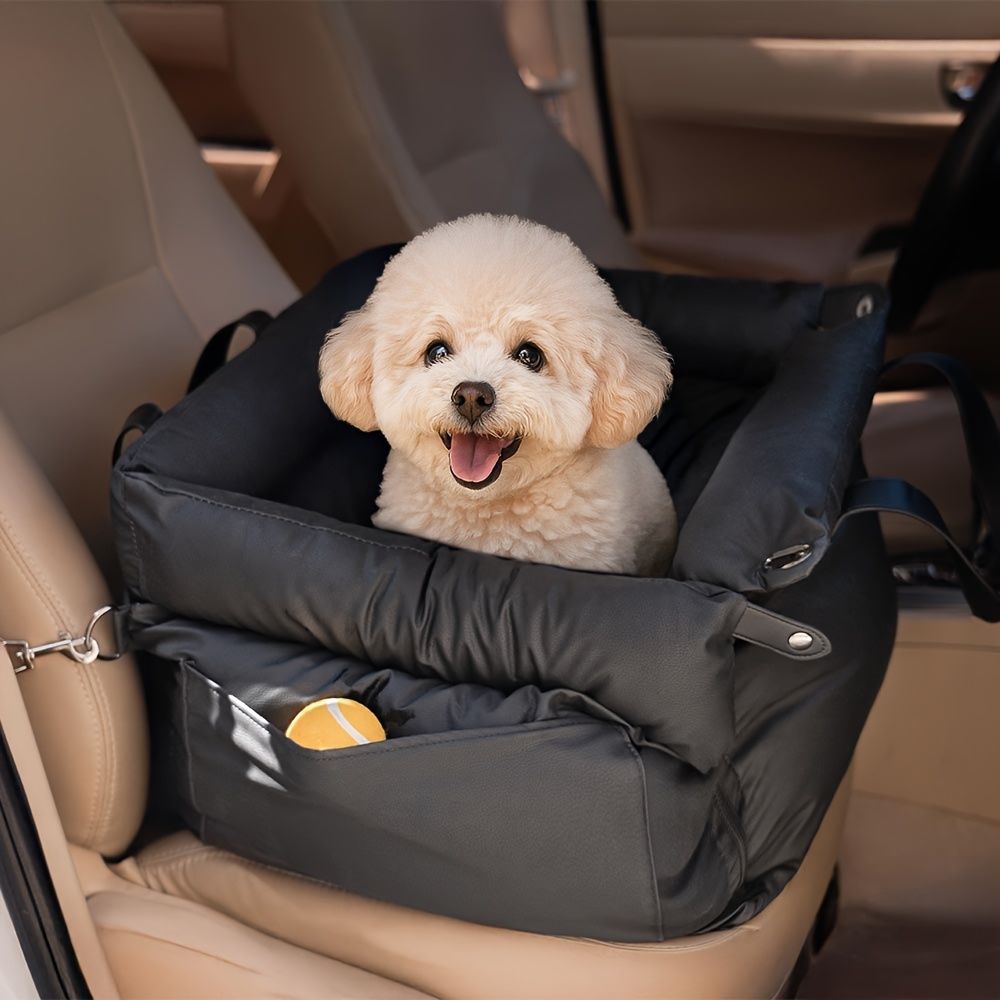 Green Blue Black car dog seat, dog travel, pet car accessories, dog safety in car, Australian pet products, dog car seat, portable dog bed, road trip with dog