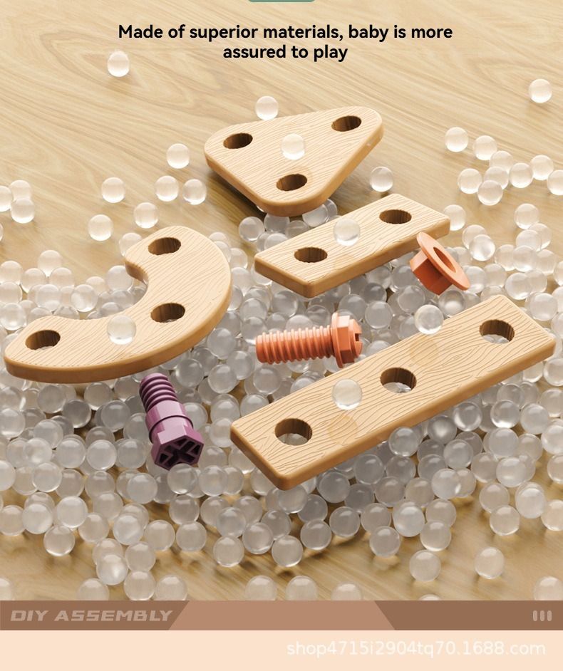 DIY assembly toy, wooden building set, electric drill toy for kids, educational construction toy, creative puzzle set, children's tool kit, Australian toy, hand-eye coordination toy - Multi - Size 147pcs
