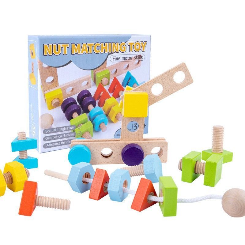 wooden toolbox, animal themed toy, building set, kids construction toy, fine motor skills, creative play, educational toy, birthday gift, Children's Day gift, Australian toy - Multi - Size 3