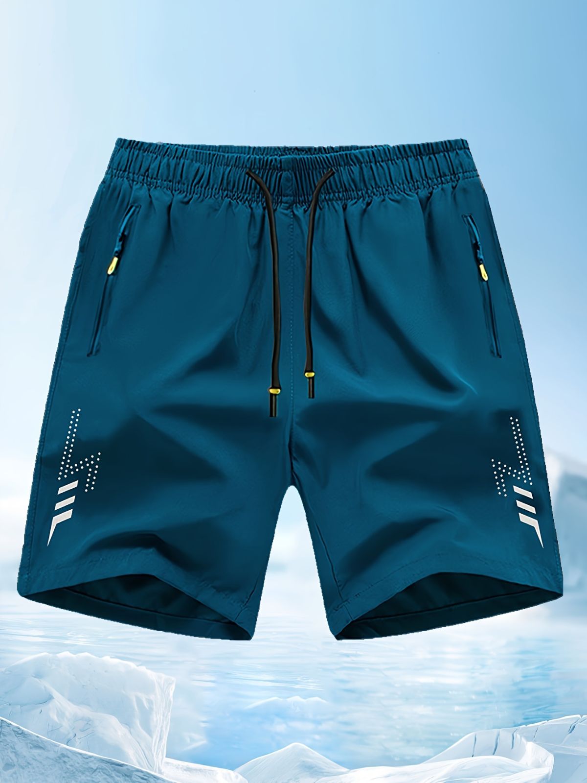 Men'S Athletic Shorts Gym Shorts Running Shorts Side Pocket Shorts Zippered - Gray - Size L