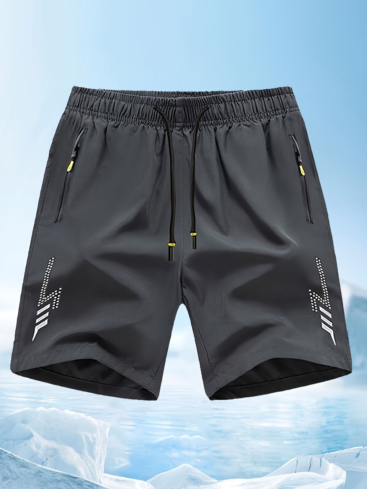 Men'S Athletic Shorts Gym Shorts Running Shorts Side Pocket Shorts Zippered - Turquoise - Size XXL