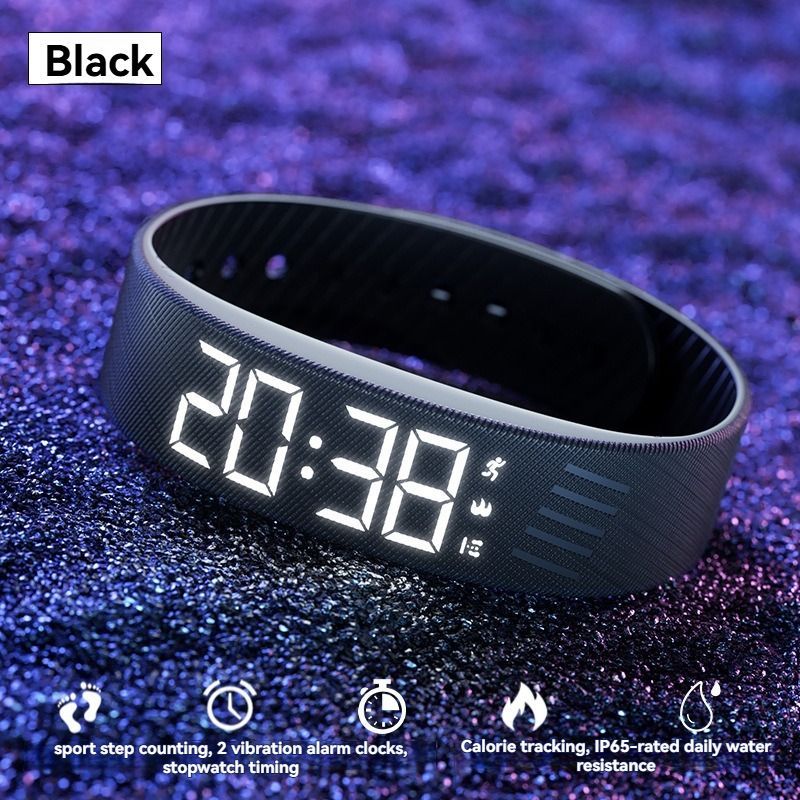 Women'S Watch Multifunctional Watch Alarm Watch Pedometer Watch Timer Watch - Morning light pink - Size 01