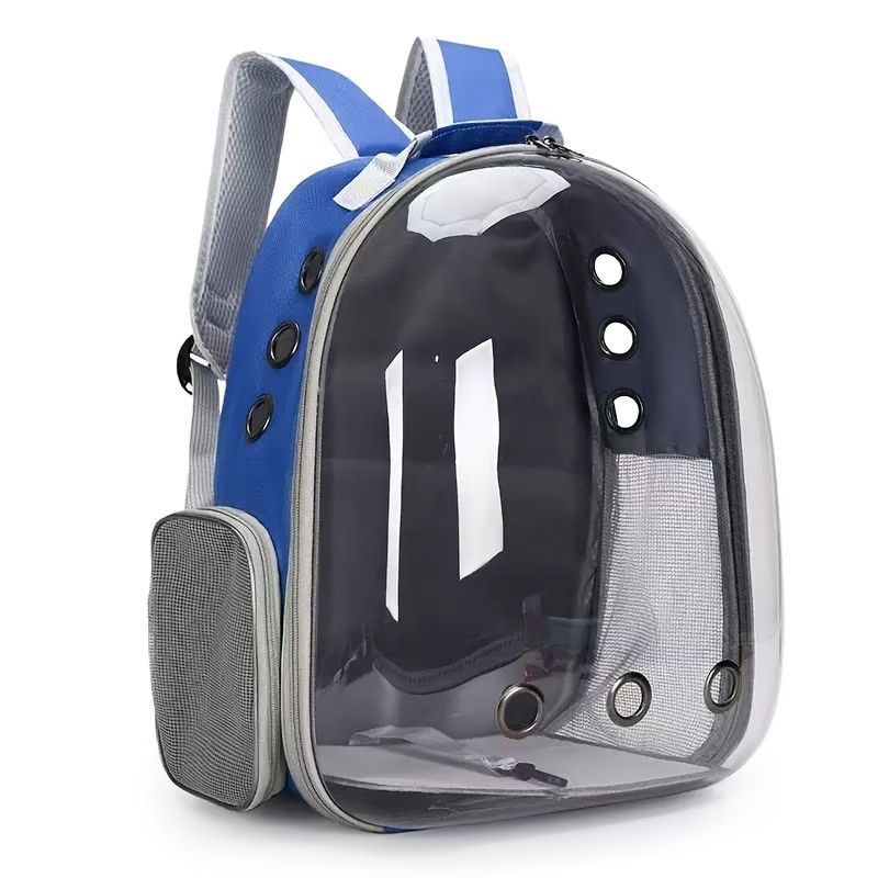BLACK Replacement Transparent Pet Backpack with Zipper Closure - Heavy-Duty Structure, Ventilated and Padded Lining - Portable Travel Carrier for Cats, Small Dogs, Airplanes, Trains, Cars - Safe and Comfortable Carrier Backpack for Busy Pet Owners - Ideal