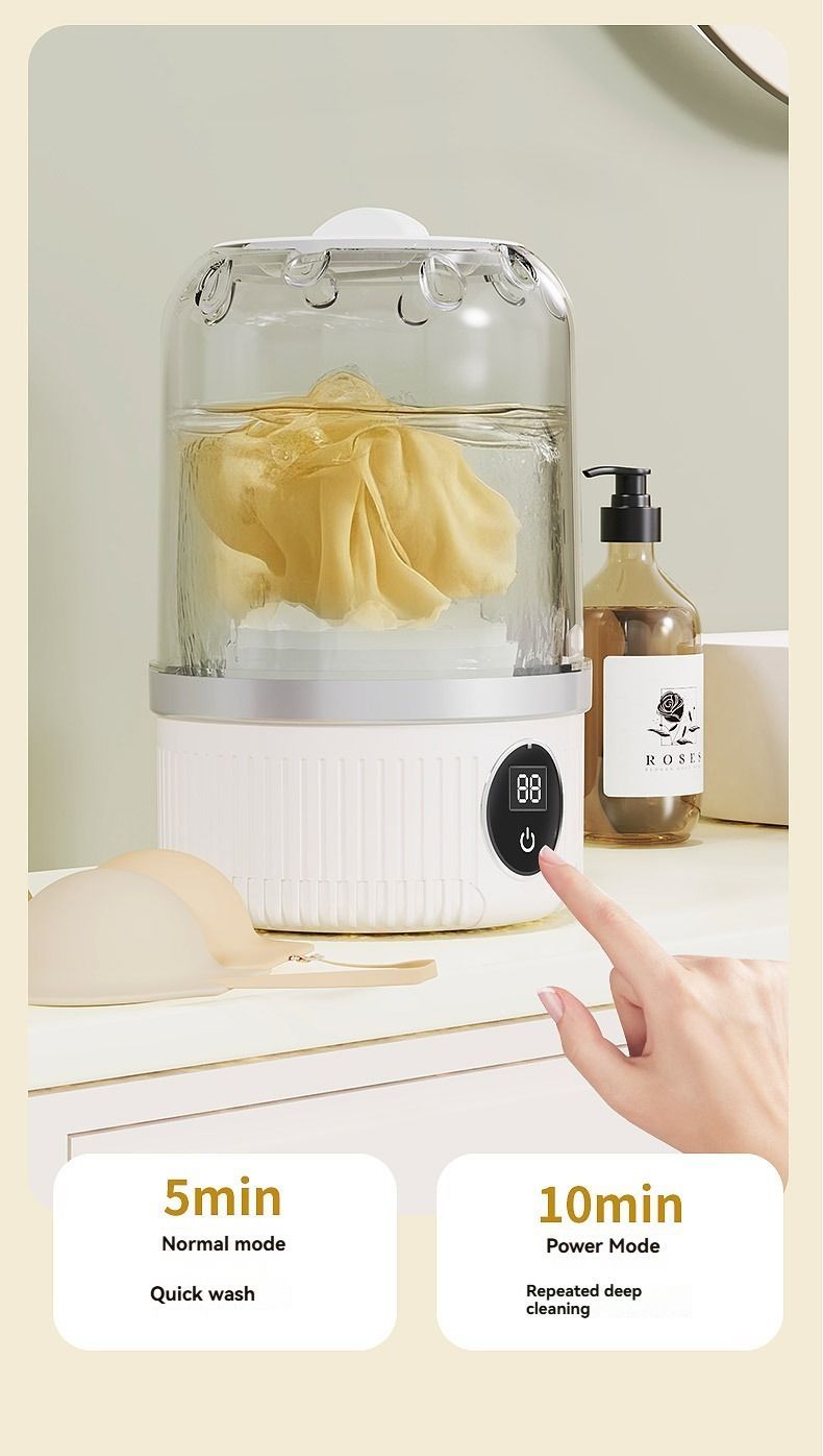 Portable Washing Machine Travel Washing Machine USB Rechargeable Washing - White - Size 1689