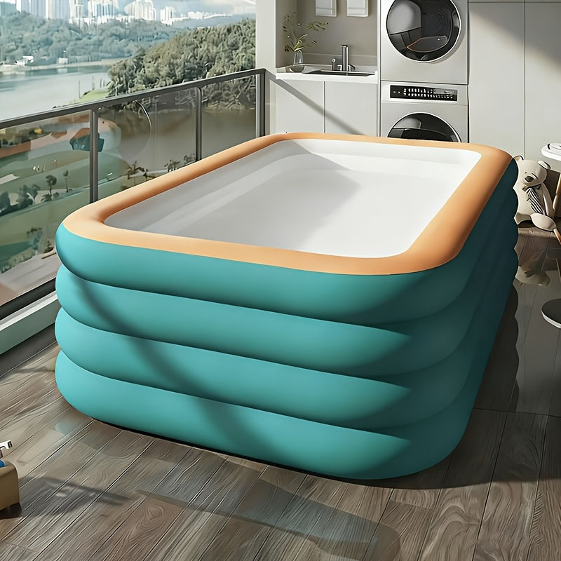 Large inflatable swimming pool, green swimming pool, suitable for home yard, outdoor pool, summer family gathering, must-have pool for playing water