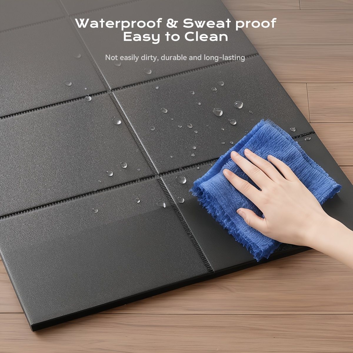 Thickened Foldable Fitness Mat｜Anti-Slip Home Exercise Mat for Treadmill and Yoga, Multi-Functional Silent Floor Protector