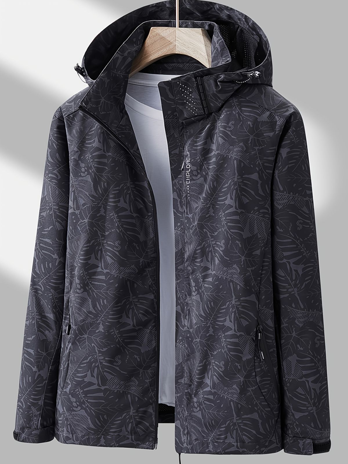 Plus Size Women'S Jacket Spring Autumn Outdoor Coat Detachable Hood Jacket - Green - Size XS(AU XS/EU44)