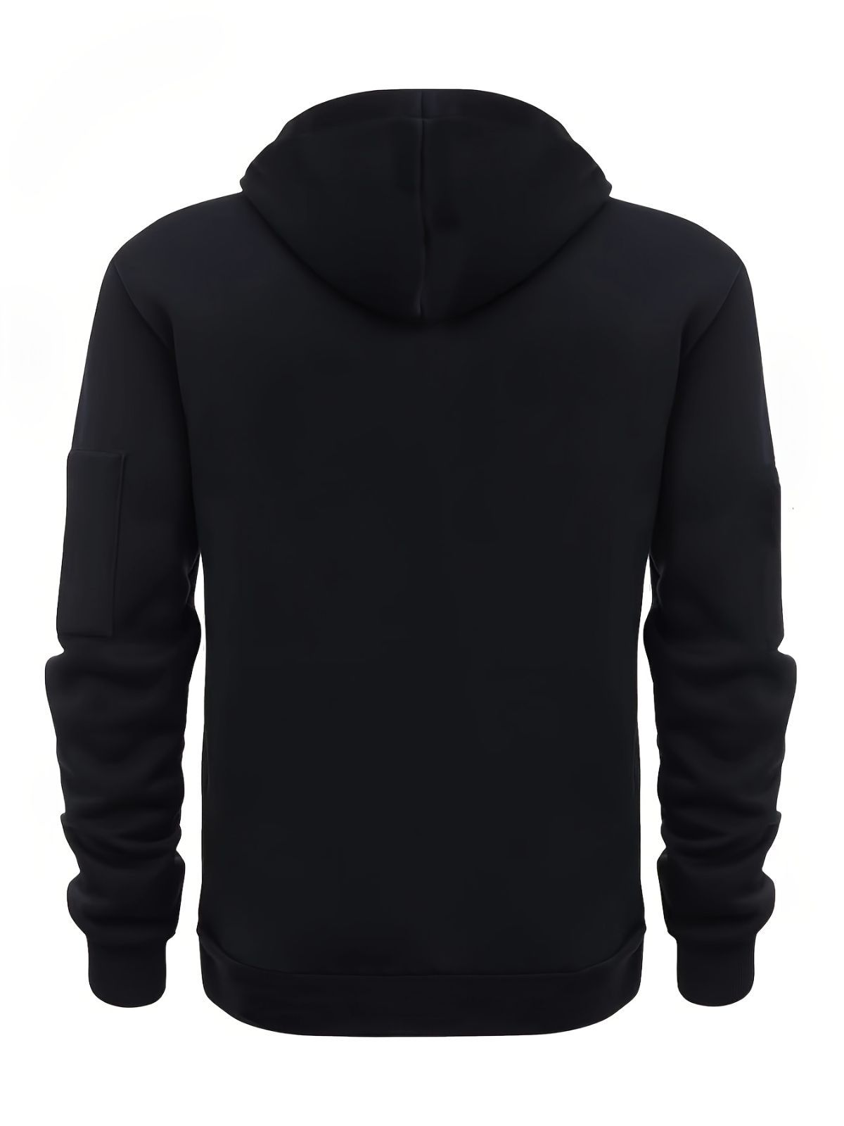Unisex Hoodie Zip-Up Hoodie Autumn Winter Jacket Fleece Jacket Outdoor Training - Navy - Size L(AU L/EU50)