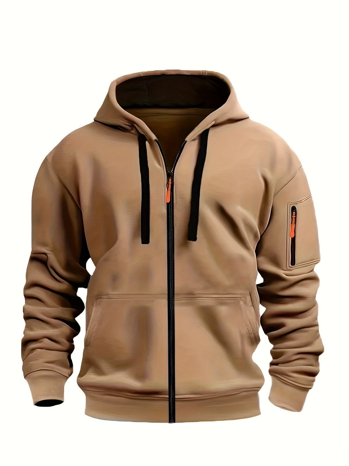 Unisex Hoodie Zip-Up Hoodie Autumn Winter Jacket Fleece Jacket Outdoor Training - Navy - Size M(AU M/EU48)
