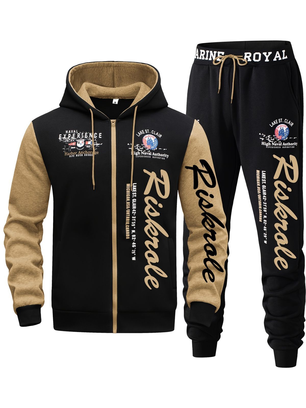 Men'S Hoodie Set Letter Print Hoodie Casual Sportswear Jogger Set Australian - White - Size 4XL(AU 4XL/EU58)