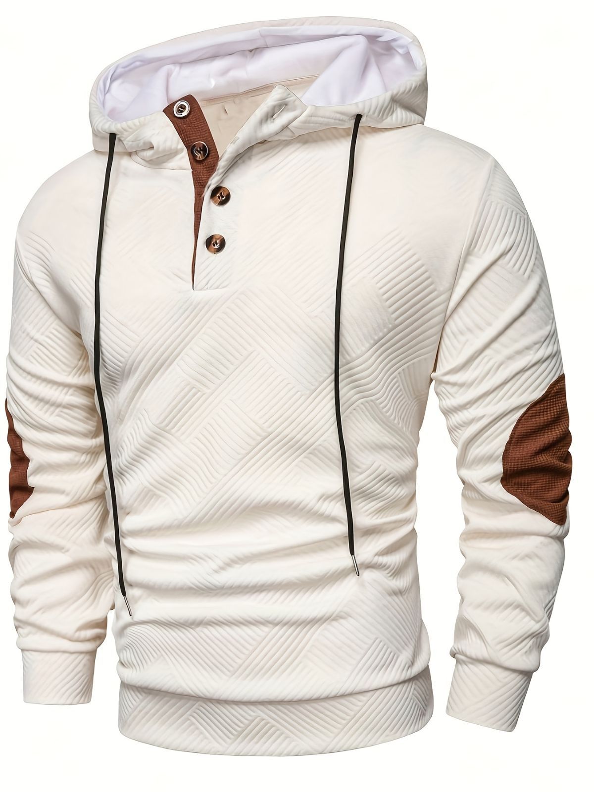 Men'S Casual Hoodie Color Block Sweatshirt Pullover Hoodie Australian - Light Gray - Size 2XL(AU 2XL/EU54)