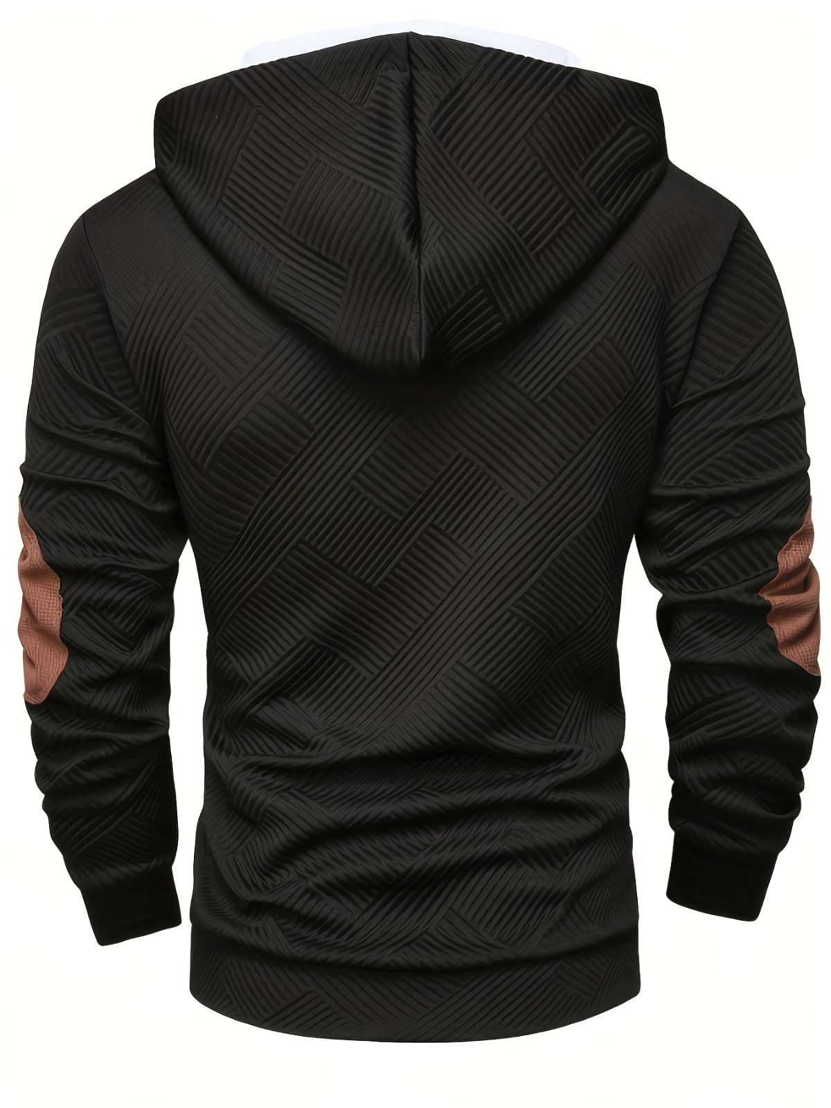 Men'S Casual Hoodie Color Block Sweatshirt Pullover Hoodie Australian - Black - Size S(AU S/EU46)