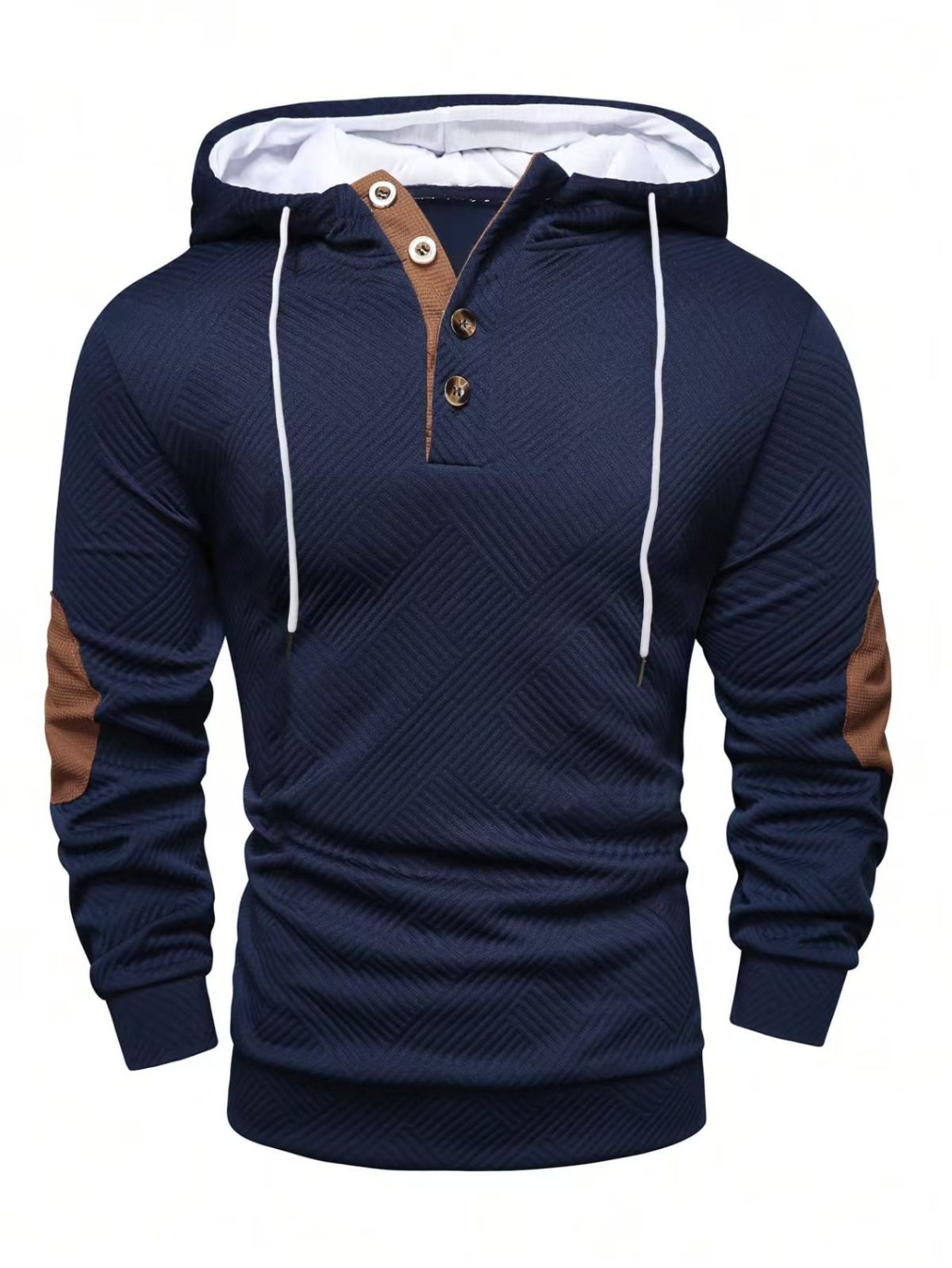 Men'S Casual Hoodie Color Block Sweatshirt Pullover Hoodie Australian - Light Gray - Size L(AU L/EU50)