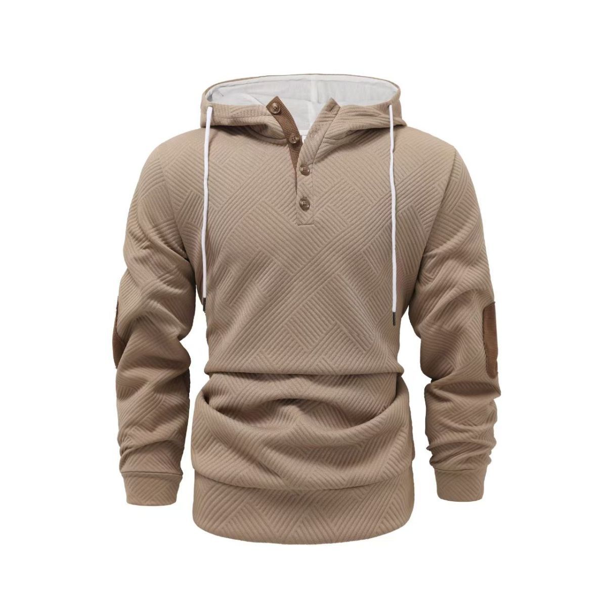 Men'S Casual Hoodie Color Block Sweatshirt Pullover Hoodie Australian - Light Gray - Size M(AU M/EU48)