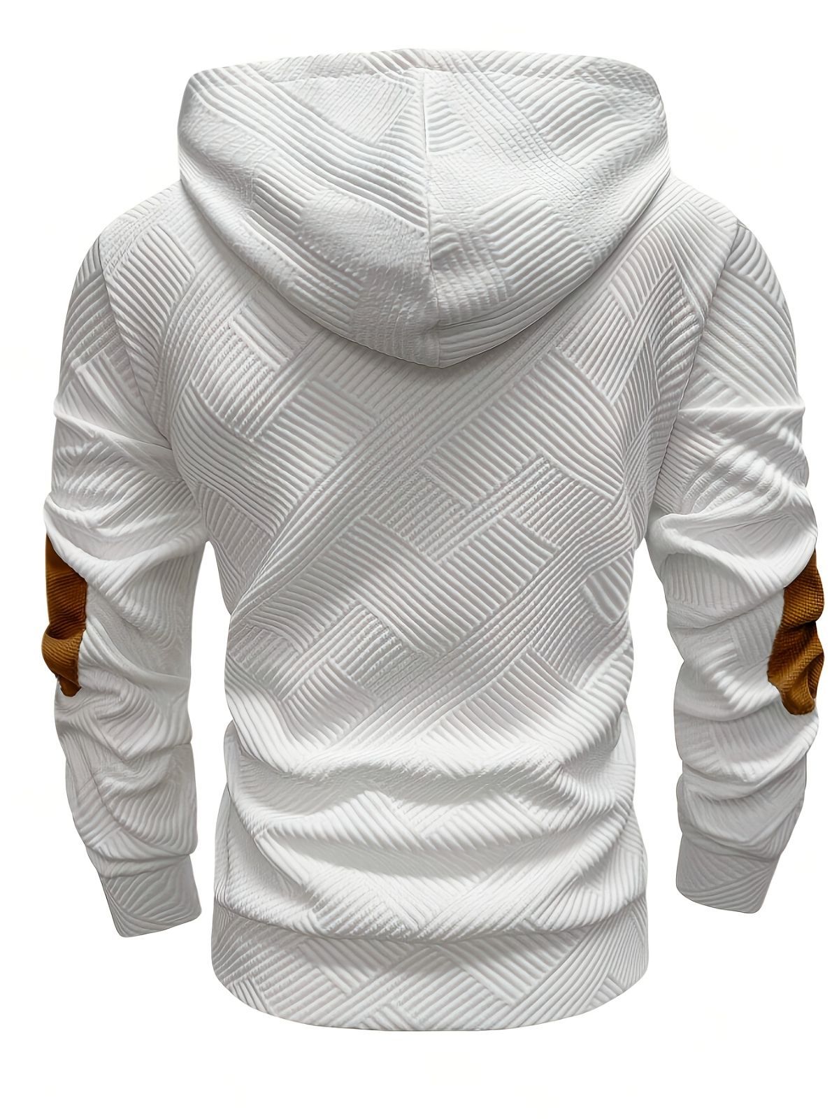 Men'S Casual Hoodie Color Block Sweatshirt Pullover Hoodie Australian - White - Size XL(AU XL/EU52)