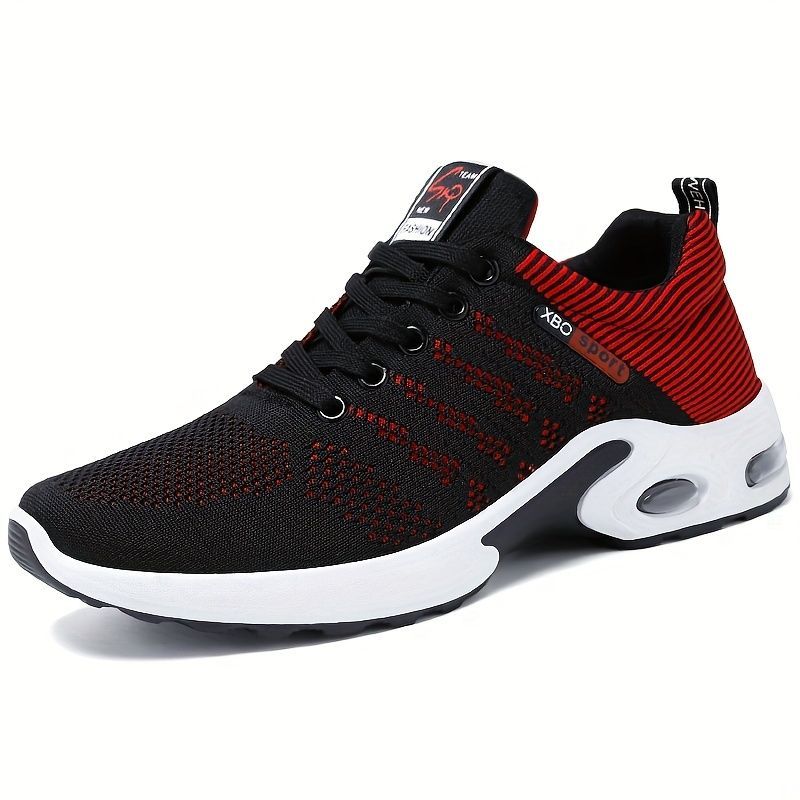 Men's Fashion Sneakers with Breathable Mesh and Cushioned Sole - Black - Size 13(AU13/EU46)