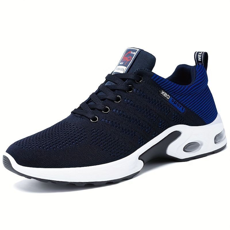 Men's Fashion Sneakers with Breathable Mesh and Cushioned Sole - Red - Size 9(AU9/EU42)