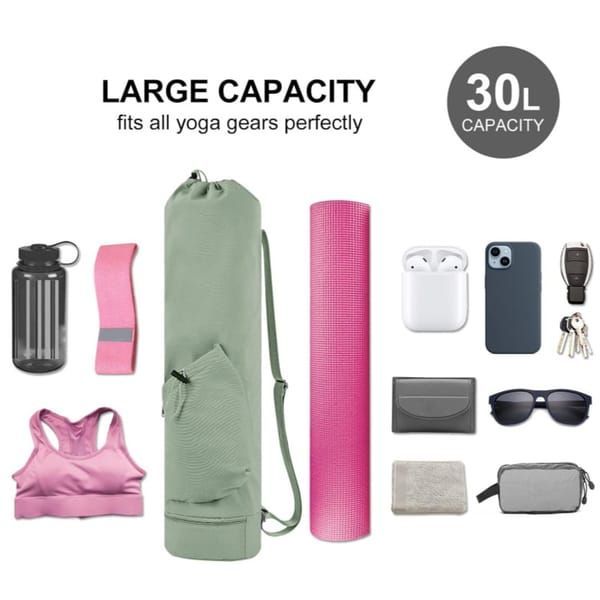 Beige Black Beige Yoga Mat Bag Yoga Mat Carrier Pilates Bag Fitness Accessory Yoga