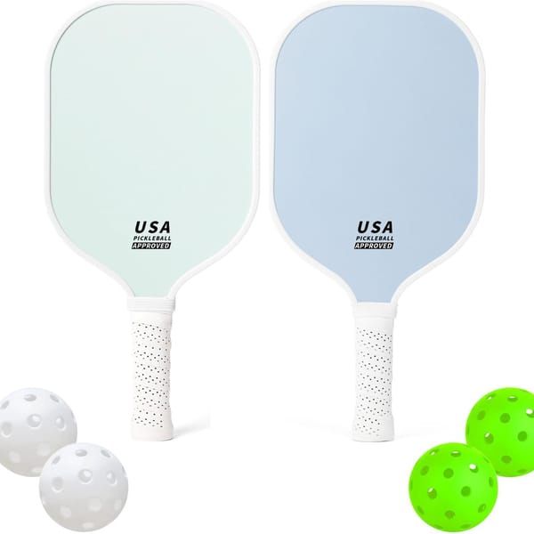 Light Blue Pickleball Paddle Set with Balls and Bag