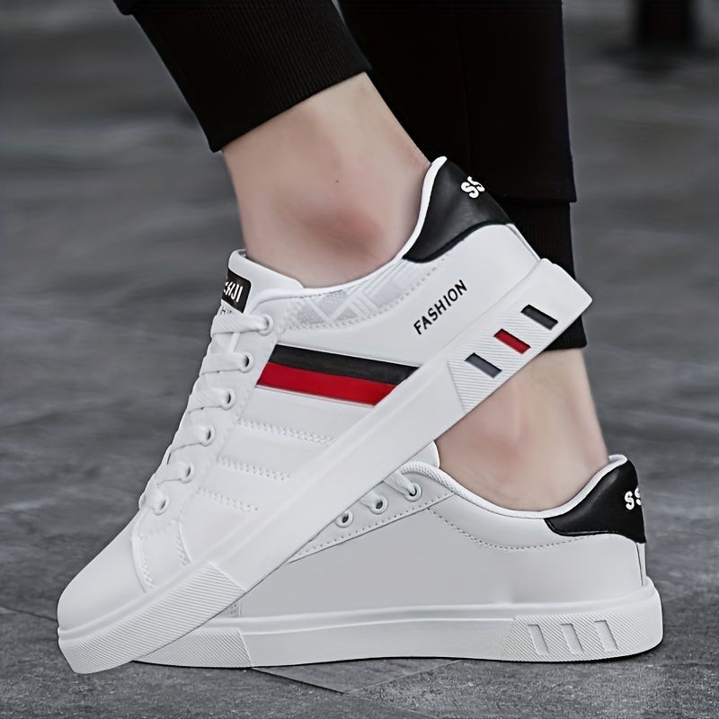 Koonexy Men'S Skate Shoes Low-Top Sneakers Pvc Sole Casual Sneakers Formal - Gray - Size 6(AU6/EU39)