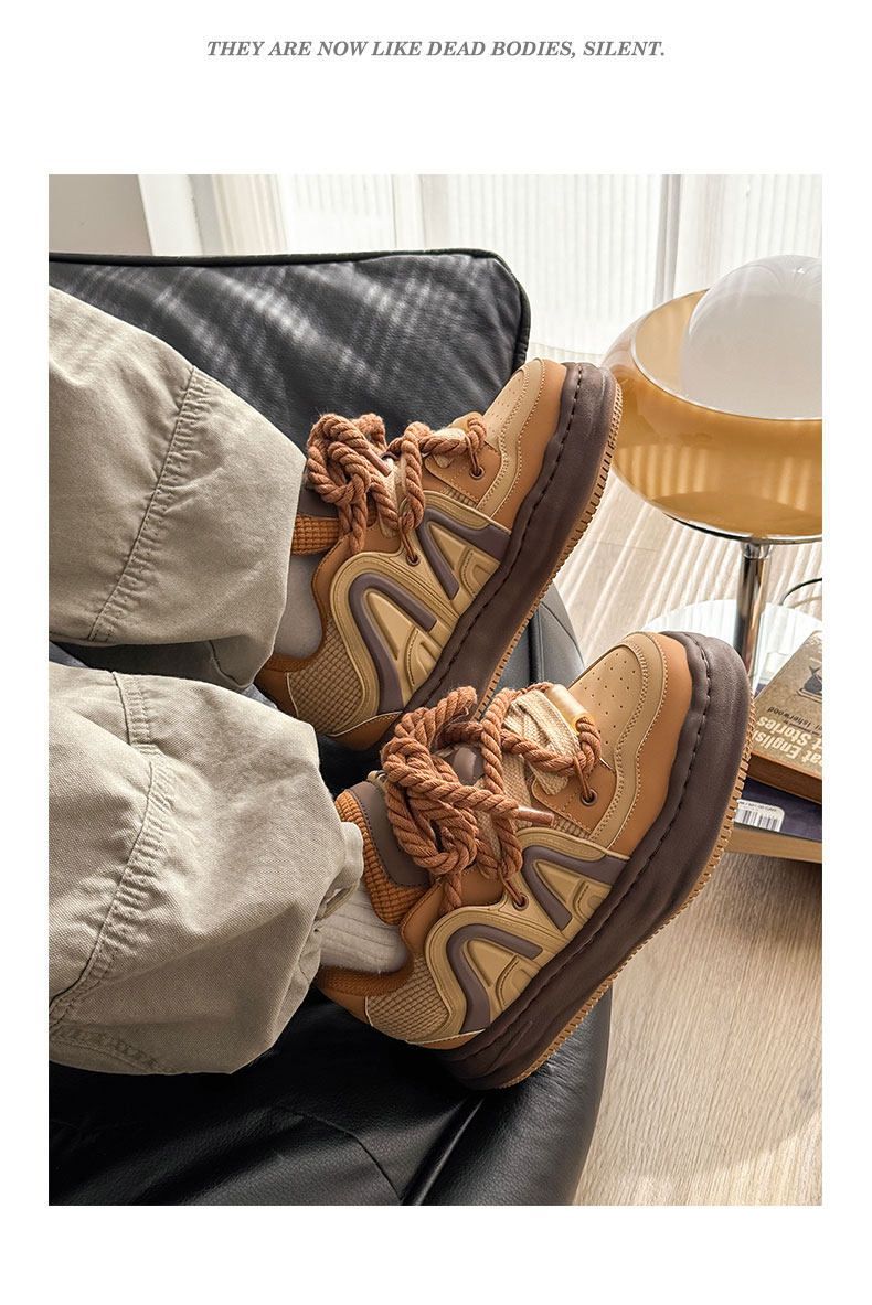 Amber Sneakers Vintage Unisex Shoes Couple Sneakers Classic Court Shoes - Beige - Size 9(AU9/EU42)