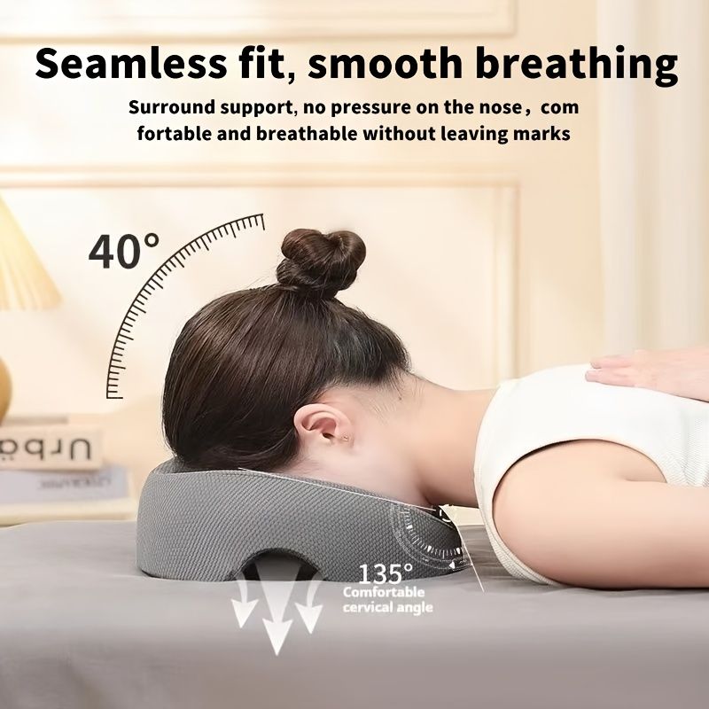 PINK Soft O-shaped/U-shaped Face Pillow for Beauty Salons/Spa Massage, Ergonomic Face Pillow, Multi-functional Suitable for Adult Facial Care and Relaxation, Multi-functional Neck and Face Support Comfort Face Pillow