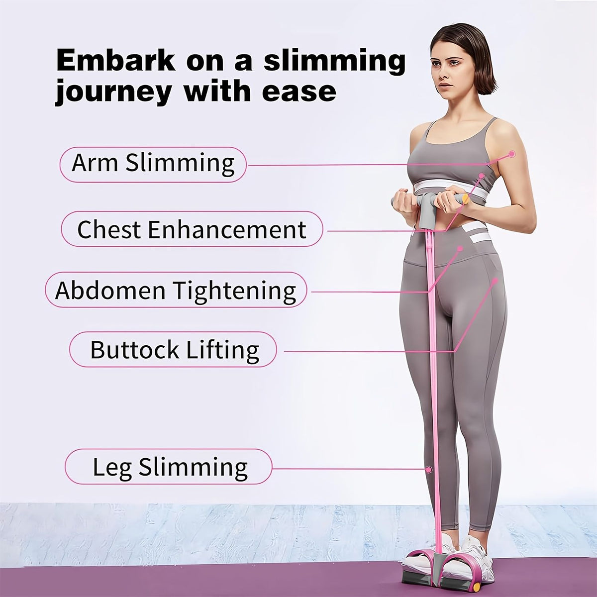 Resistance Band Exerciser: Full-Body Workout, Easy Toning(SKY BLUE)