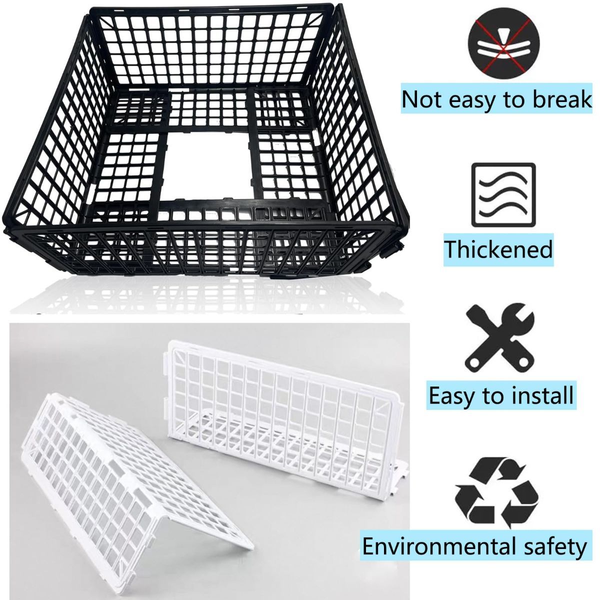 12 PCS Under Couch Blocker for Bed Furniture, Adjustable Plastic Under Bed Blocker for Dogs Pets Cats, Couch Blocker Stop Small Items Getting Under Bed with 100 Ties Black Couch Barriers - Black - Size 12 PCS
