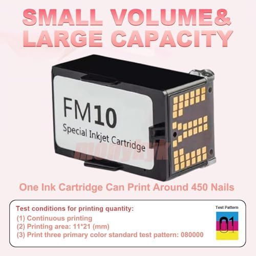 Nail Printer Nail Art Printer Machine Kit-Impresora De UñAs Pro,3D Fingernail Printer Machine for Salon&Home-WiFi/DIY Design| Pg4 Gel,Fm10 Ink, Base/Cleaning Glue - Pink - Size Nail art machine