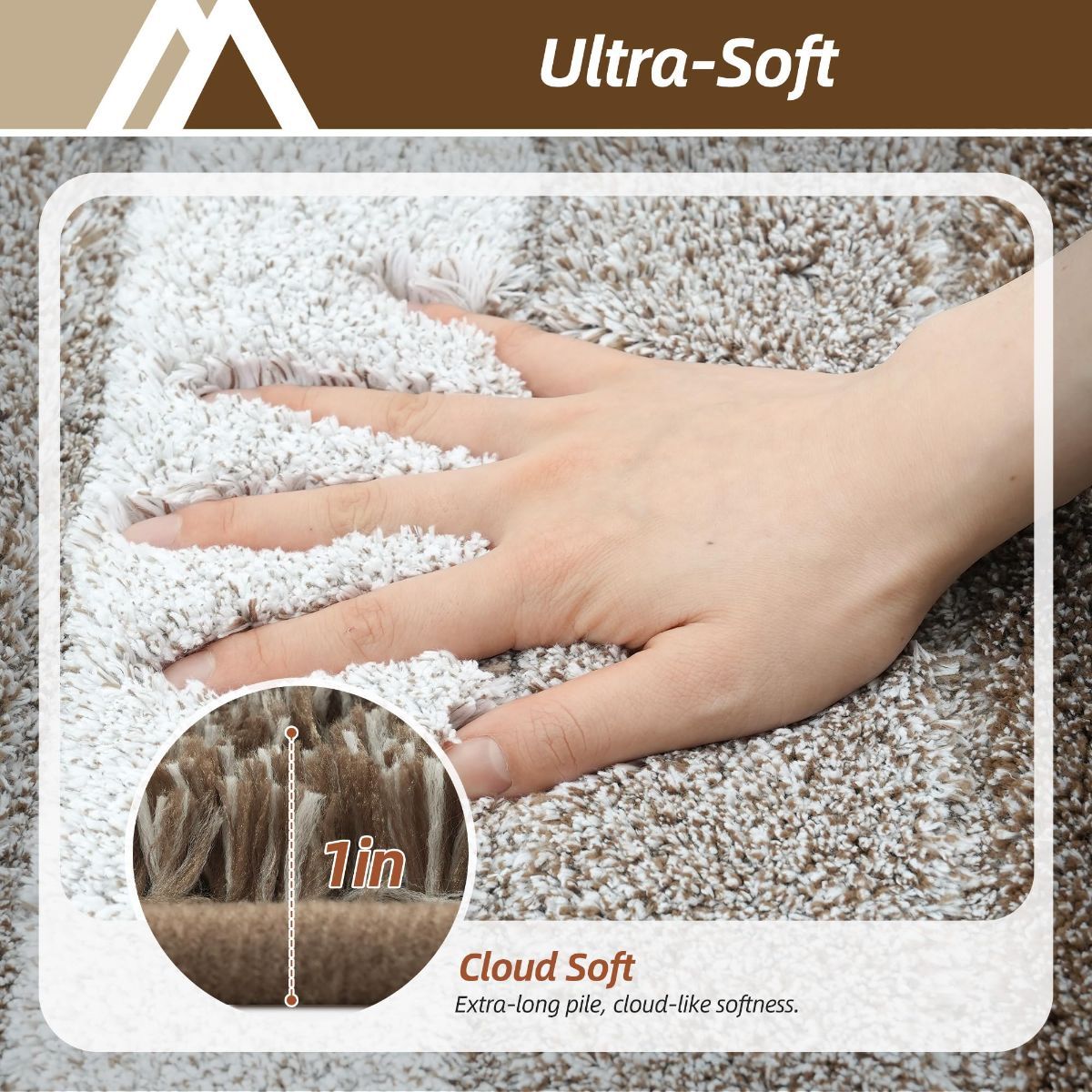 Bathroom Rugs,Ultra Soft Absorbent Bath Mat,Beige | Non-Slip TPR Backing Stays in Place, Machine Washable Bath Rugs Shaggy Rug for Bathroom Floor - Brown - Size 50cm*80cm