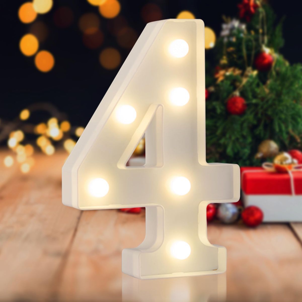 Sign Digit 3, warm white, 26 letters, 10 numbers, heart and & symbol; for birthday, party, Christmas, home, bar, wedding decoration; DIY word combinations; wall & tabletop display; battery operated.